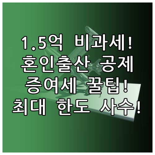 증여세 비과세 한도 극대화 기본 공제..