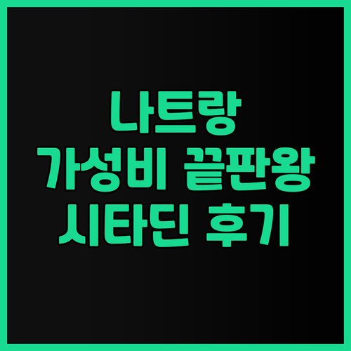 가성비 끝판왕 시타딘 베이프런트 나트..