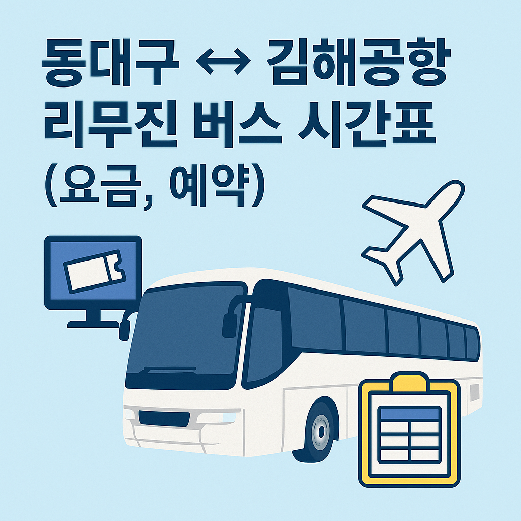 동대구 김해공항 리무진 버스 시간표 (요금, 예약)