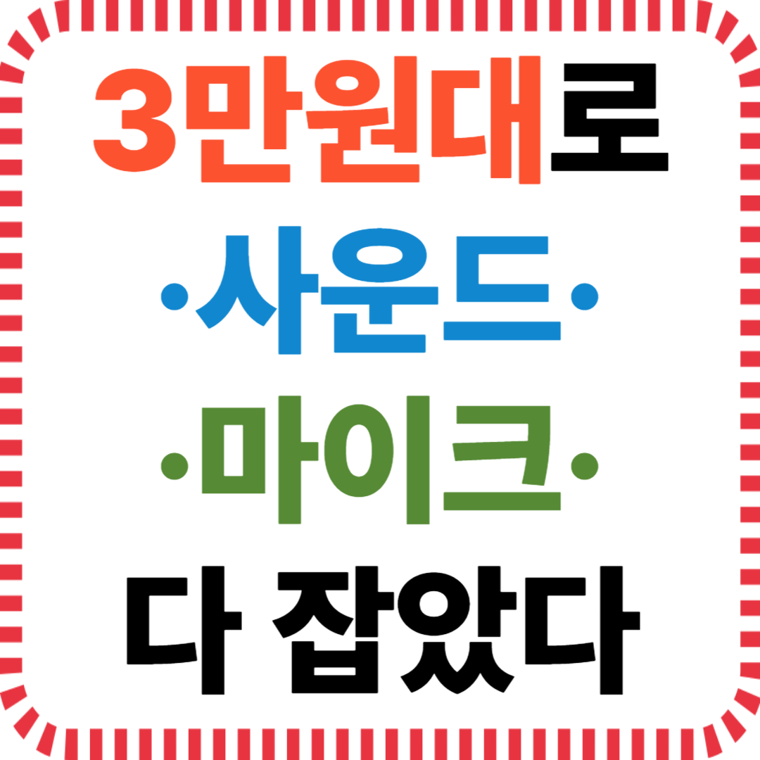 3만원대로 사운드·마이크 다 잡았다