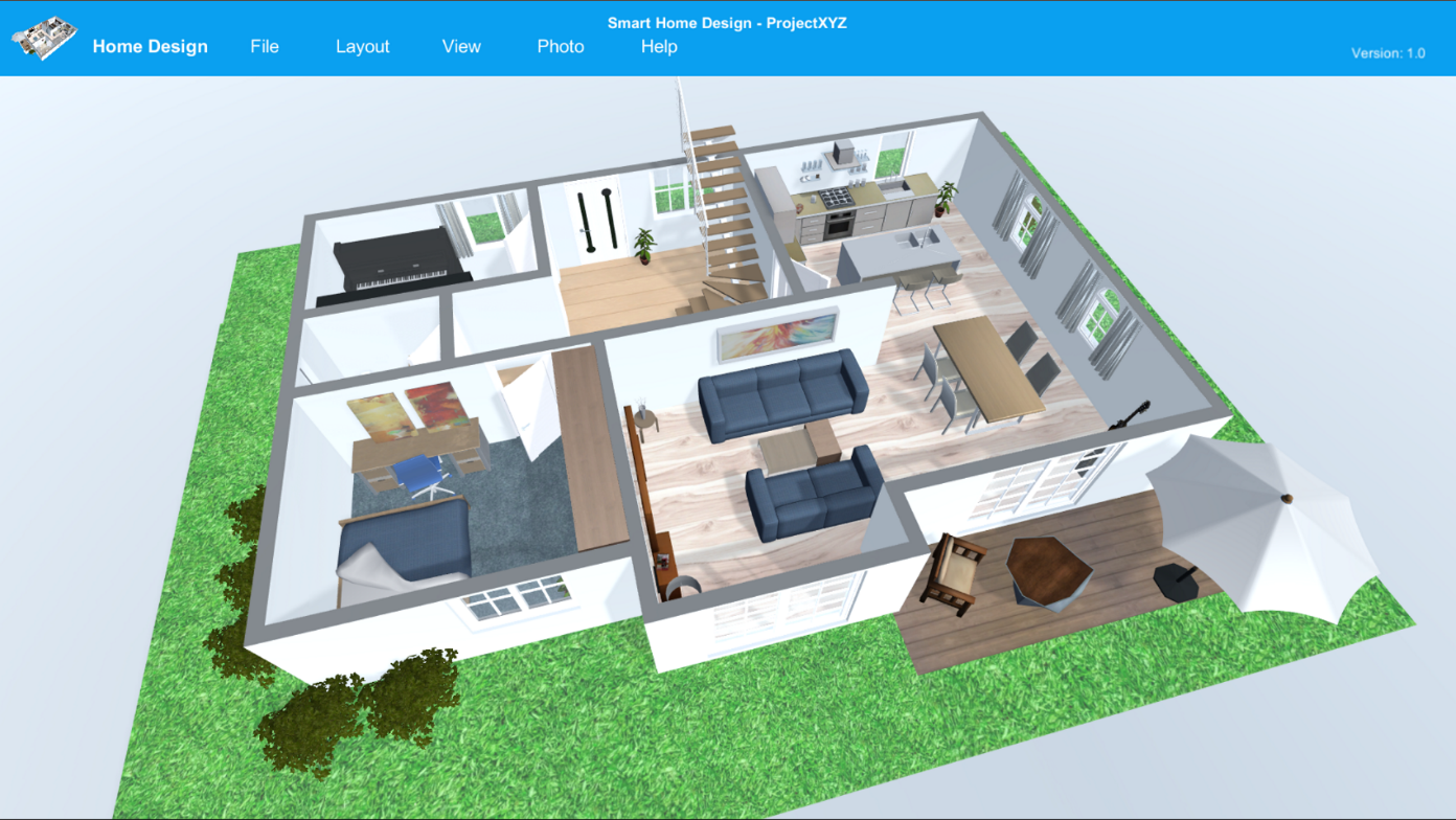 스마트홈 디자인( Smart Home Design ), 3D 평면도 생성 하기