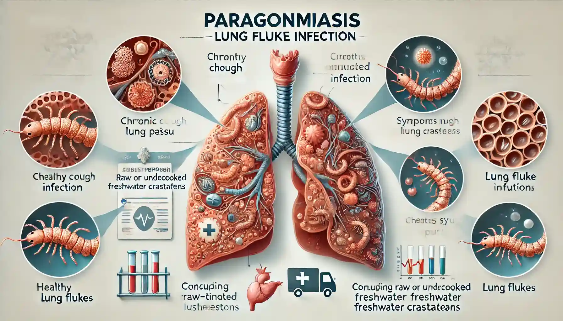 폐흡충증 관련 이미지
