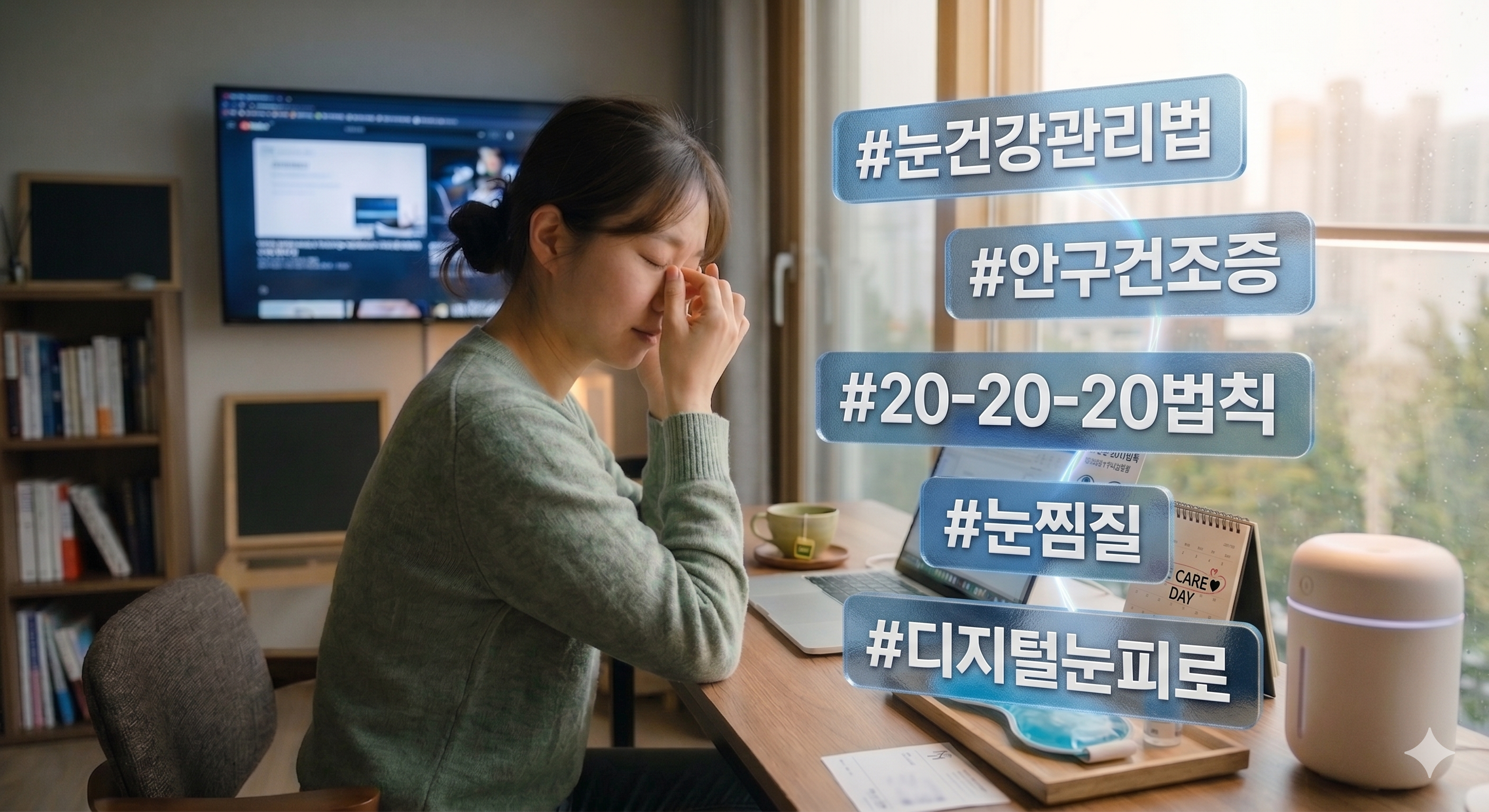 "눈 건강 관리법: 모니터 앞 내 눈을 지키는 현실적인 3가지 습관"