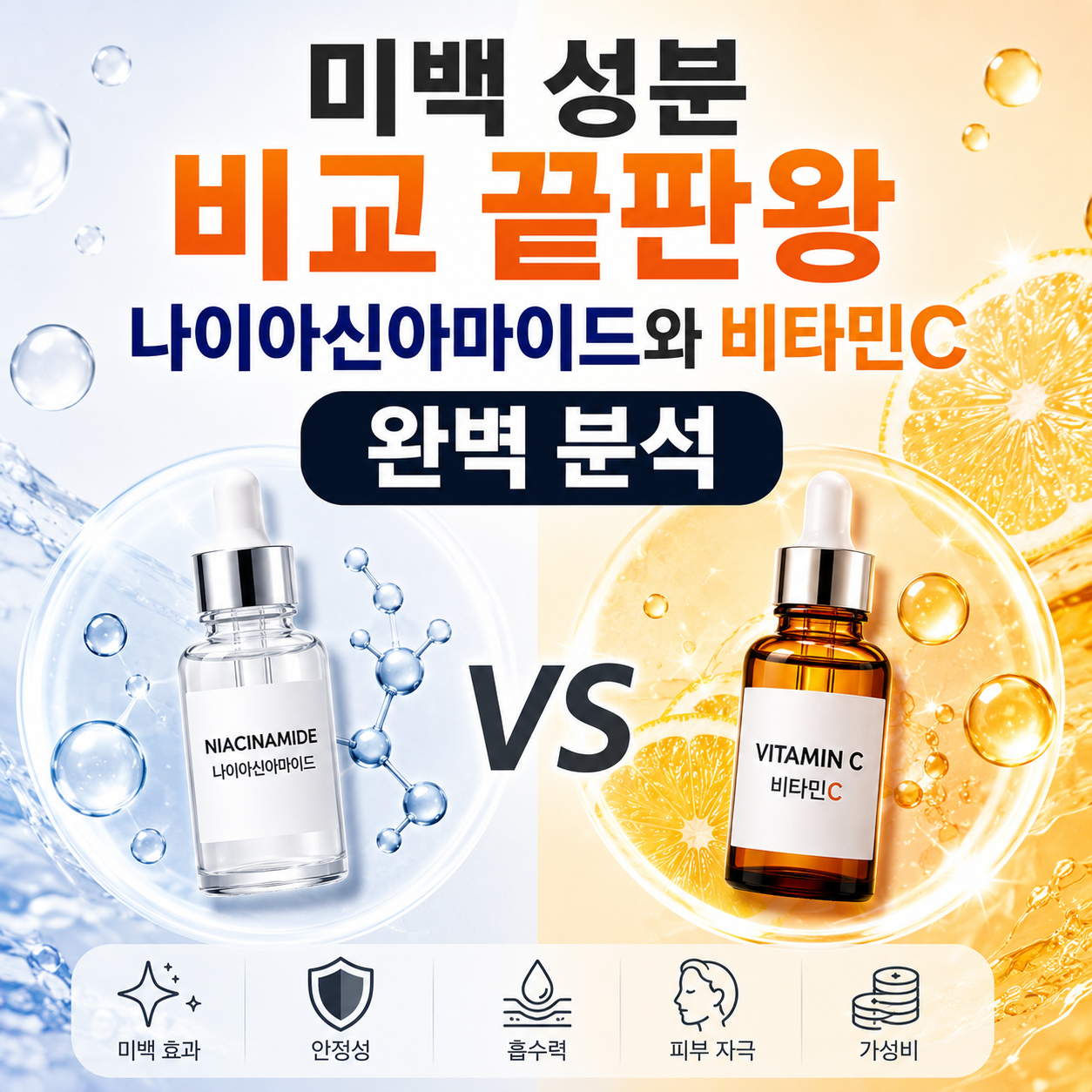 미백 성분 비교