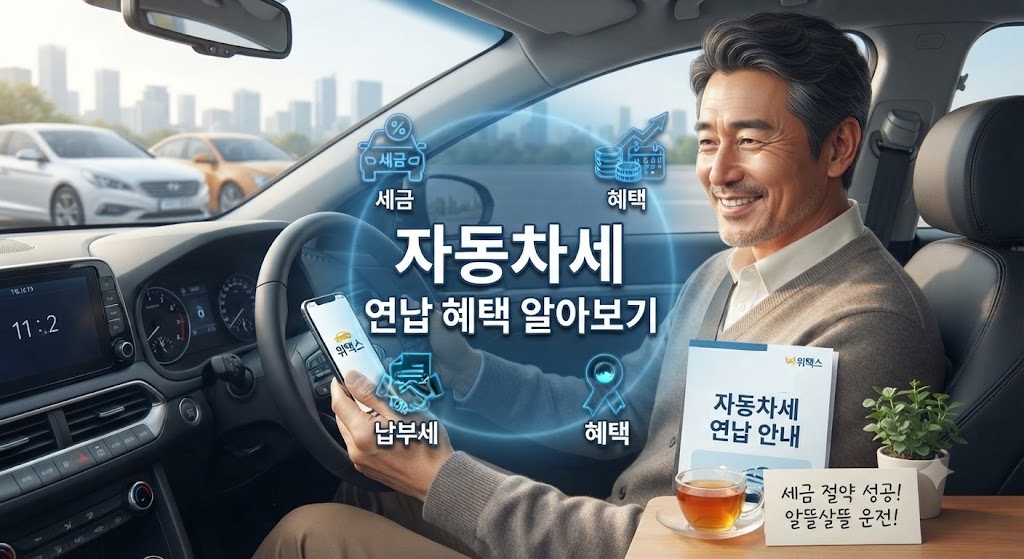 1월에 위택스에서 자동차세 연납하여 세금공제받은 중년
