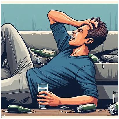 RU21 숙취해소를 위해 너무 의존해서는 안된다는 그림