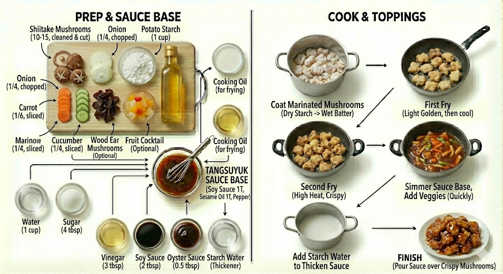 표고탕수 비법공개