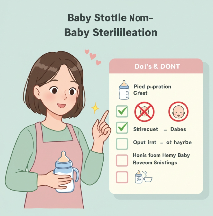 젖병 소독 시 주의해야 할 점