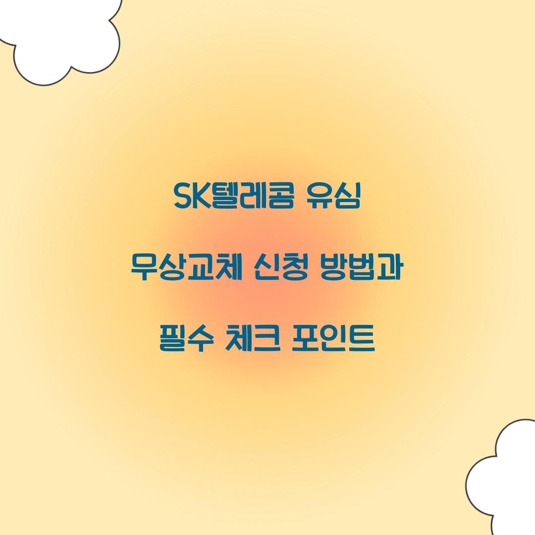 sk텔레콤 유심 무상교체
