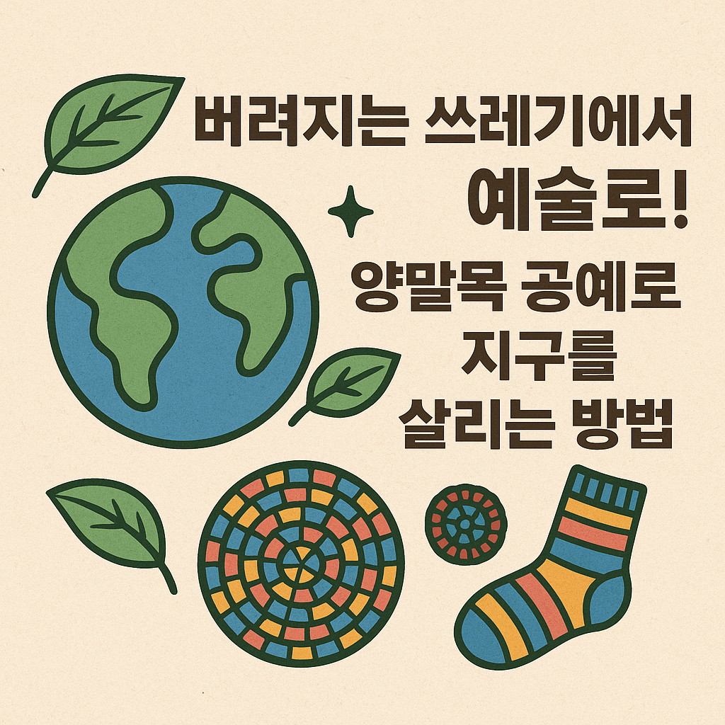 버려지는 쓰레기에서 예술로! 양말목 공예로 지구를 살리는 방법
