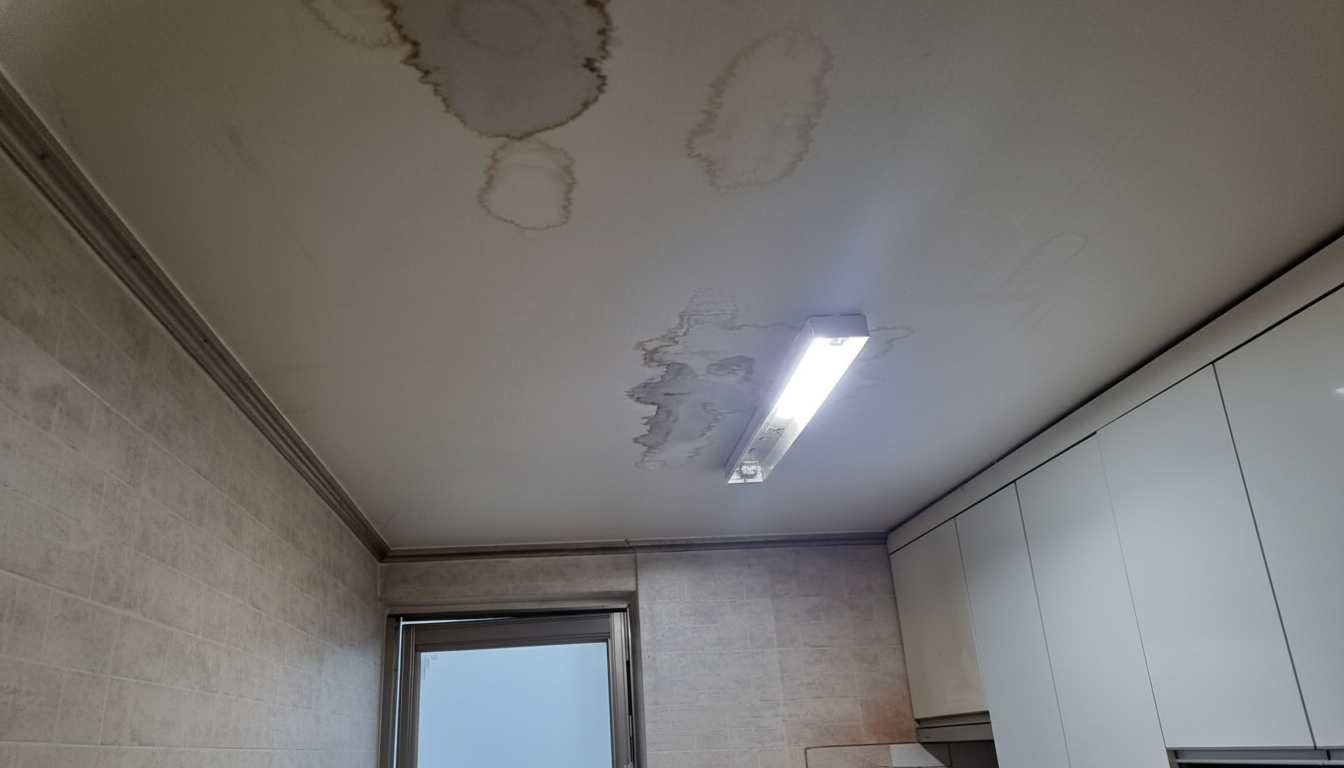 천장 누수 확인