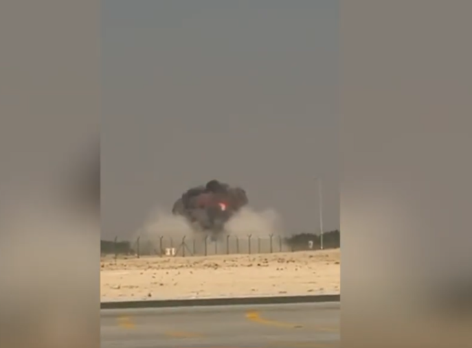 전투기 추락 불길