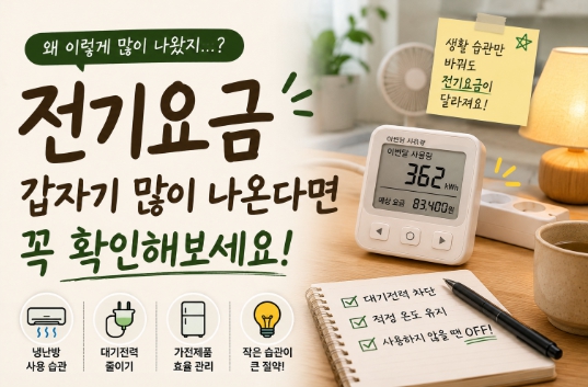 전기요금 절약을 위한 관리법을 설명하는 이미지
