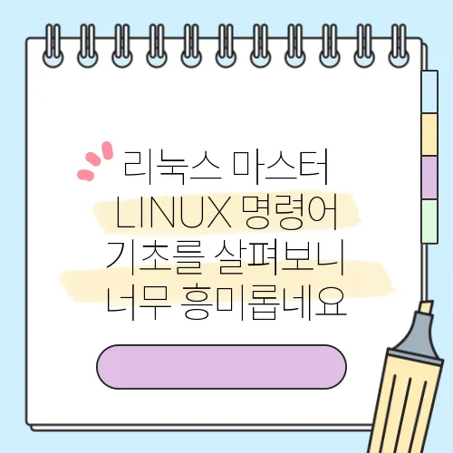 리눅스 마스터 LINUX 명령어 기초를 살펴보니 너무 흥미롭네요