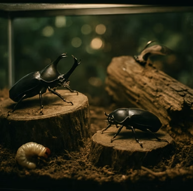 세 개의 뿔에 숨겨진 비밀, 코카서스장수풍뎅이의 강력한 무기와 싸움 기술