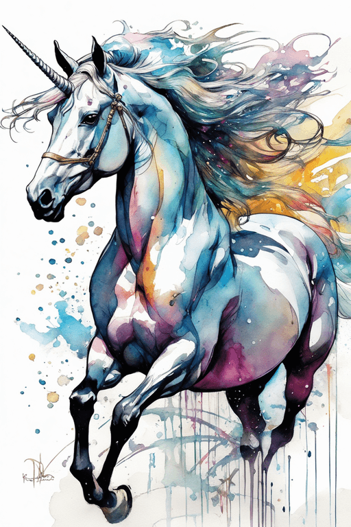 Playground AI로 생성한 그림(2) - 유니콘
