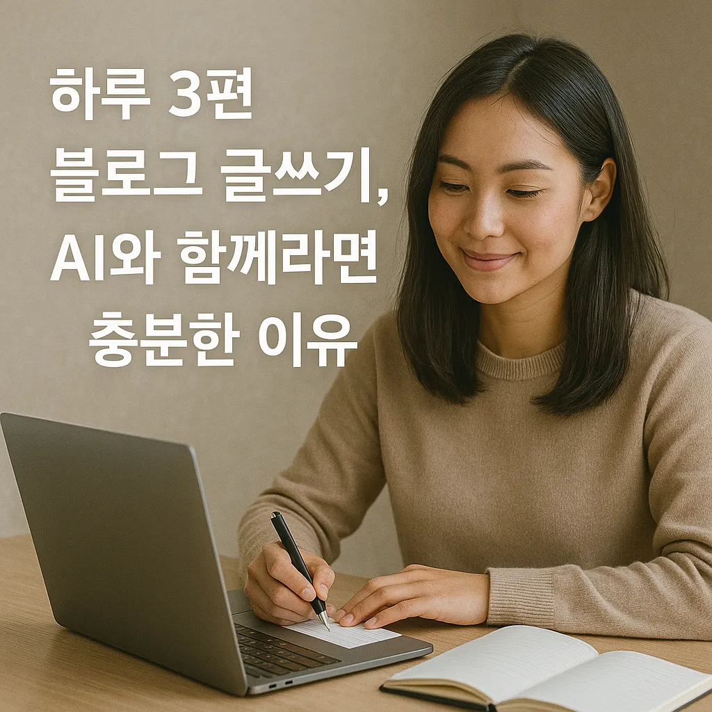 하루 3편 블로그 글쓰기, AI와 함께라면 충분한 이유