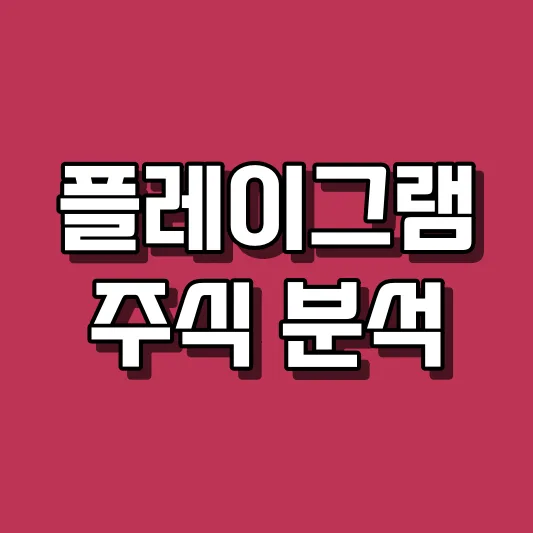 플레이그램 주식 분석