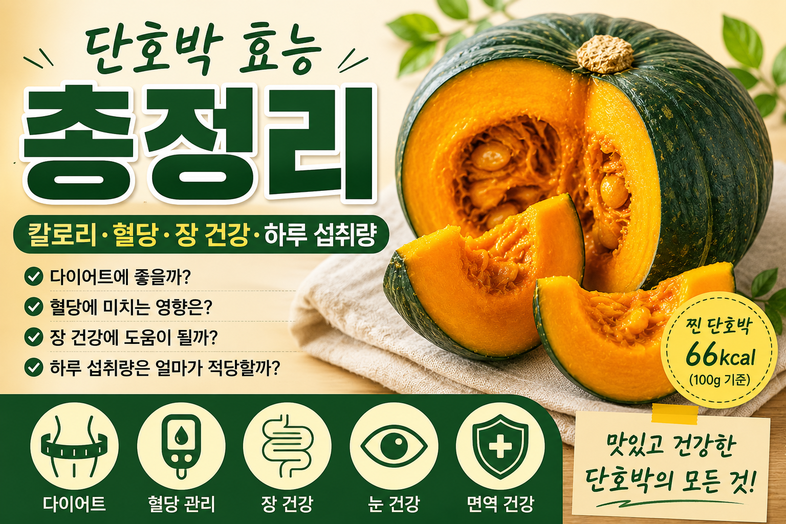 단호박 효능 총정리