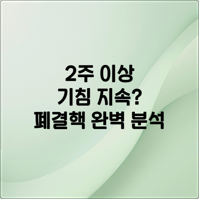 폐결핵 초기증상