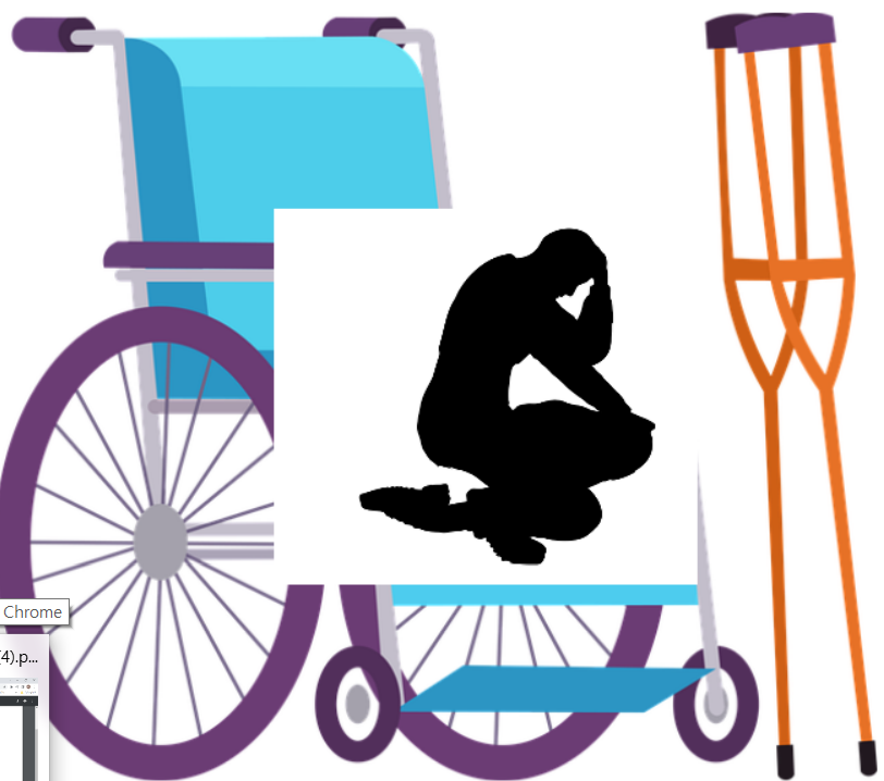 후유장해 휠체어 그림