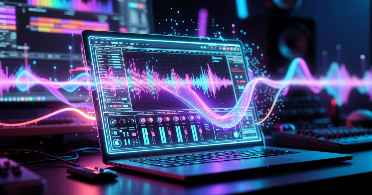 AI 툴을 활용해 음악을 제작하고 유튜브 채널을 운영하는 창작 환경 이미지