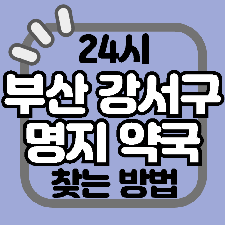 부산 강서구 명지 24시 야간 주말 공휴일 명절 추석 설 약국 병원 동물병원 찾기