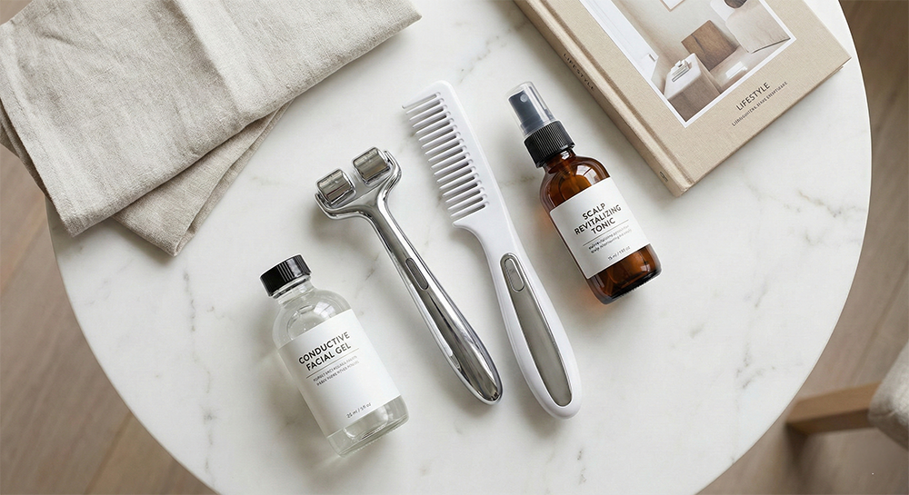 얼굴 EMS 두피 EMS 차이 기기 비교 및 전용 제품 사용