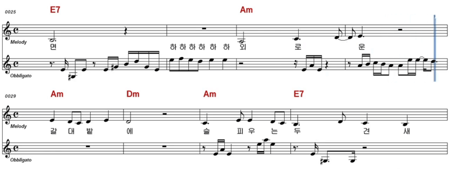 풍금(김태희) 소양강 처녀 악보