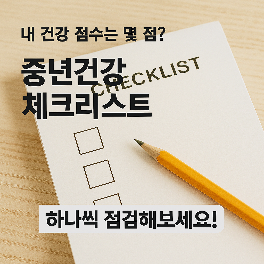 [8편] 중년건강 종합 체크리스트