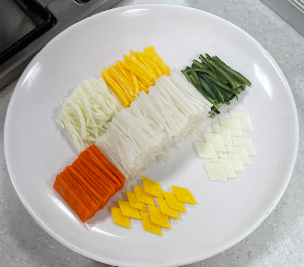 한식조리기능사 실기시험 준비 - 재료 썰기 - 완성 작품