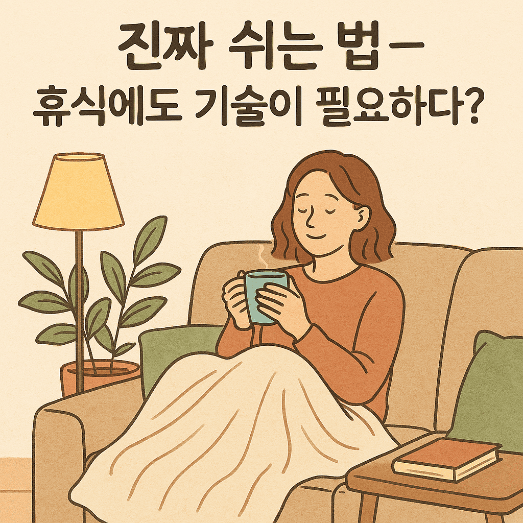 진짜 쉬는 법, 휴식에도 기술이 필요