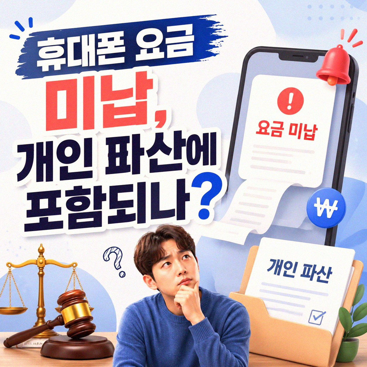 휴대폰 요금 미납, 개인 파산 신청 시 포함될까요?