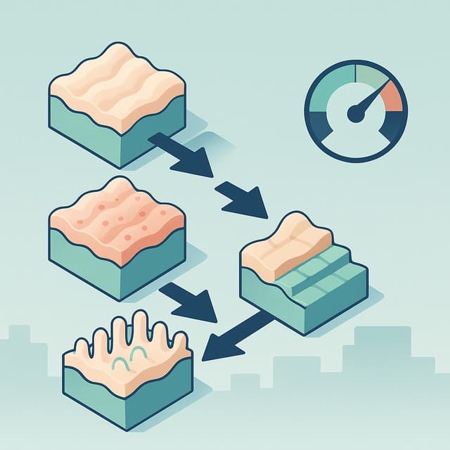 위축성위염의 진행 단계와 위험도 3D 인포그래픽