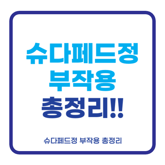 슈다페드정 부작용