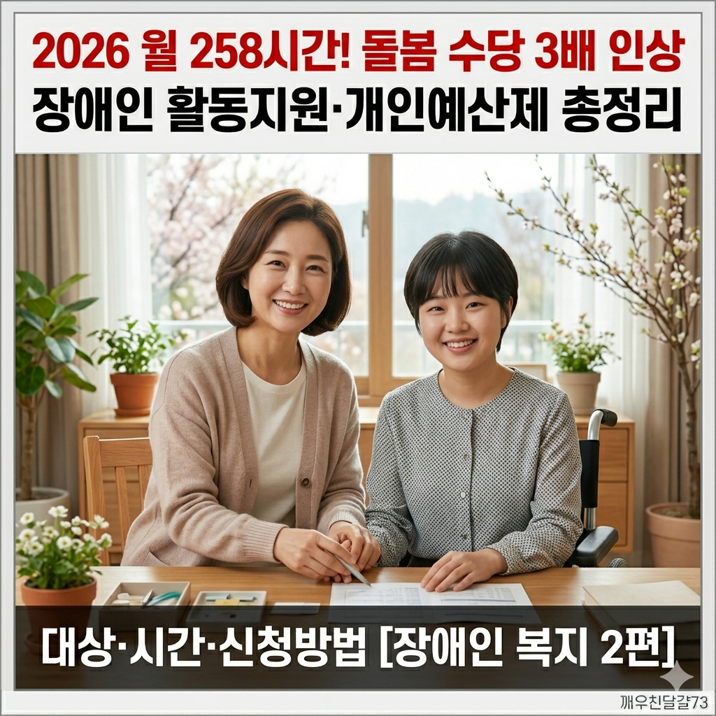 [장애인 복지 2편] 2026 장애인 활동지원서비스&middot;개인예산제 총정리