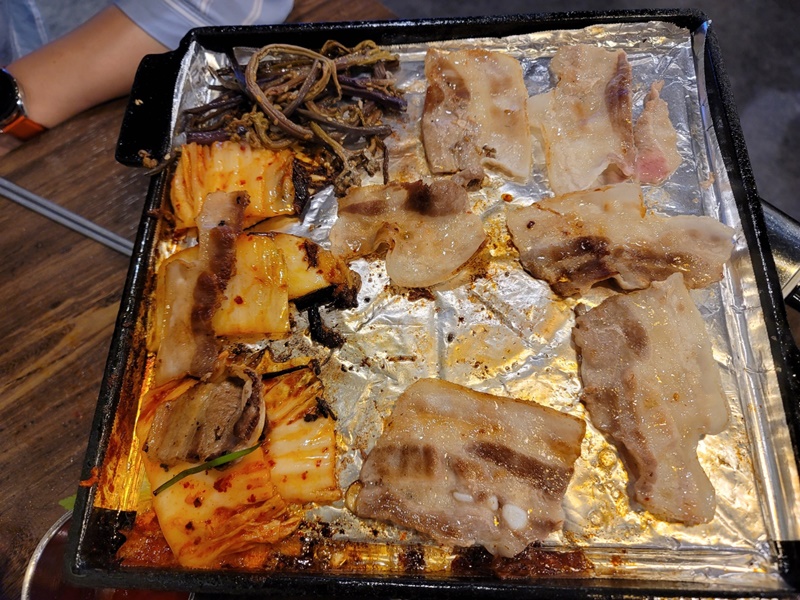 산본 칠보삼겹살 구운 대패 삼겹살