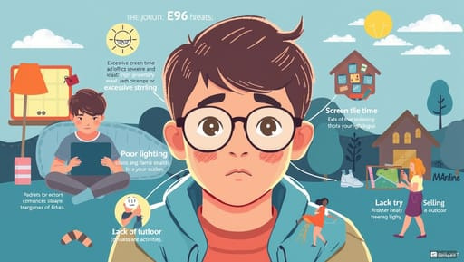 청소년 눈 건강의 주요 위협 요인