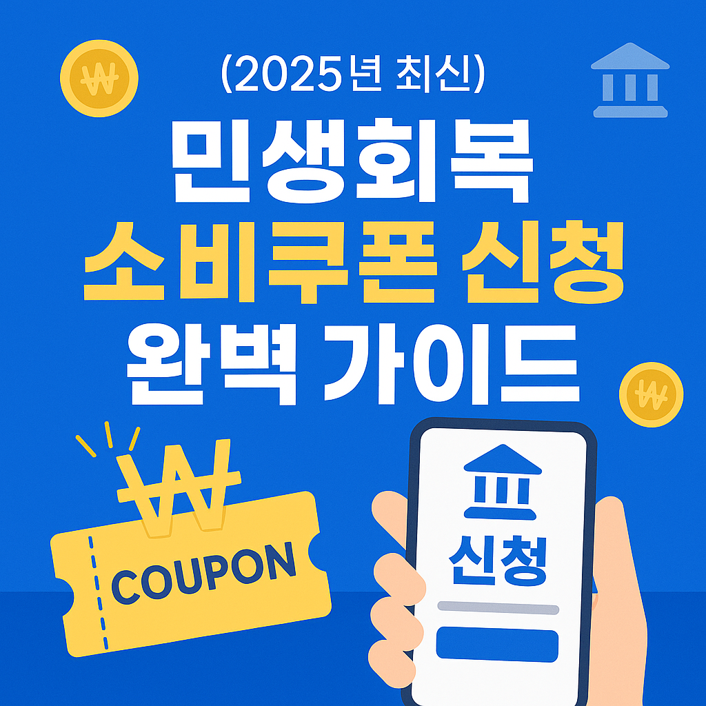 민생회복 소비쿠폰 신청 완벽 가이드 (2025년 최신)