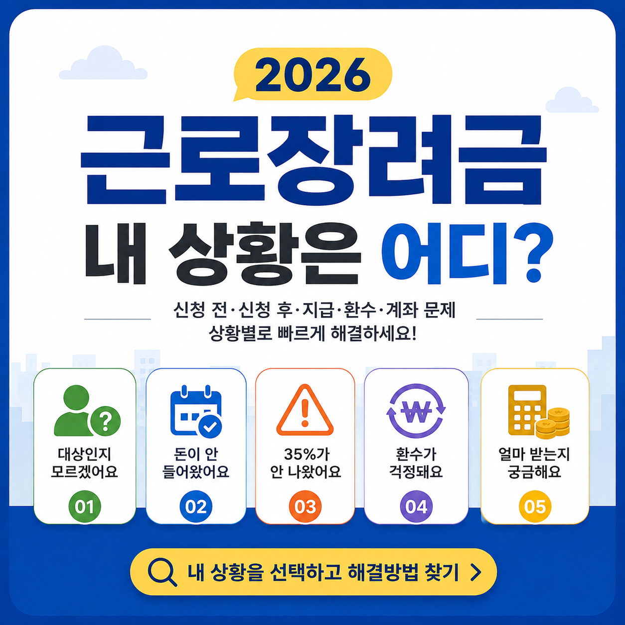 2026 근로장려금 신청과 지급 문제를 상황별로 찾아보는 해결 가이드 대표 이미지