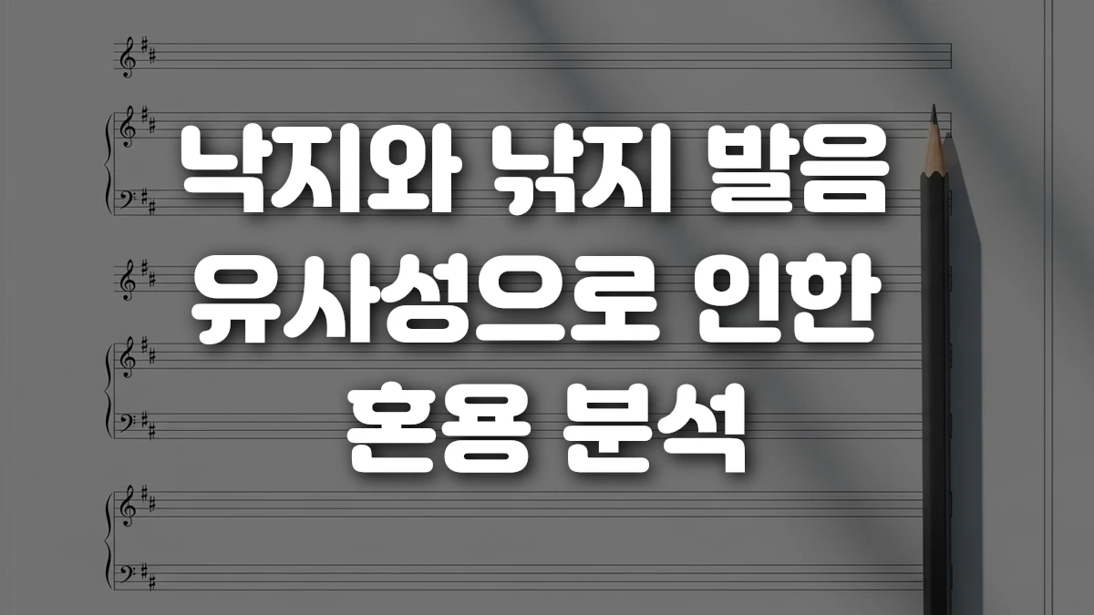 낙지와 낚지 발음 유사성으로 인한 혼용 분석