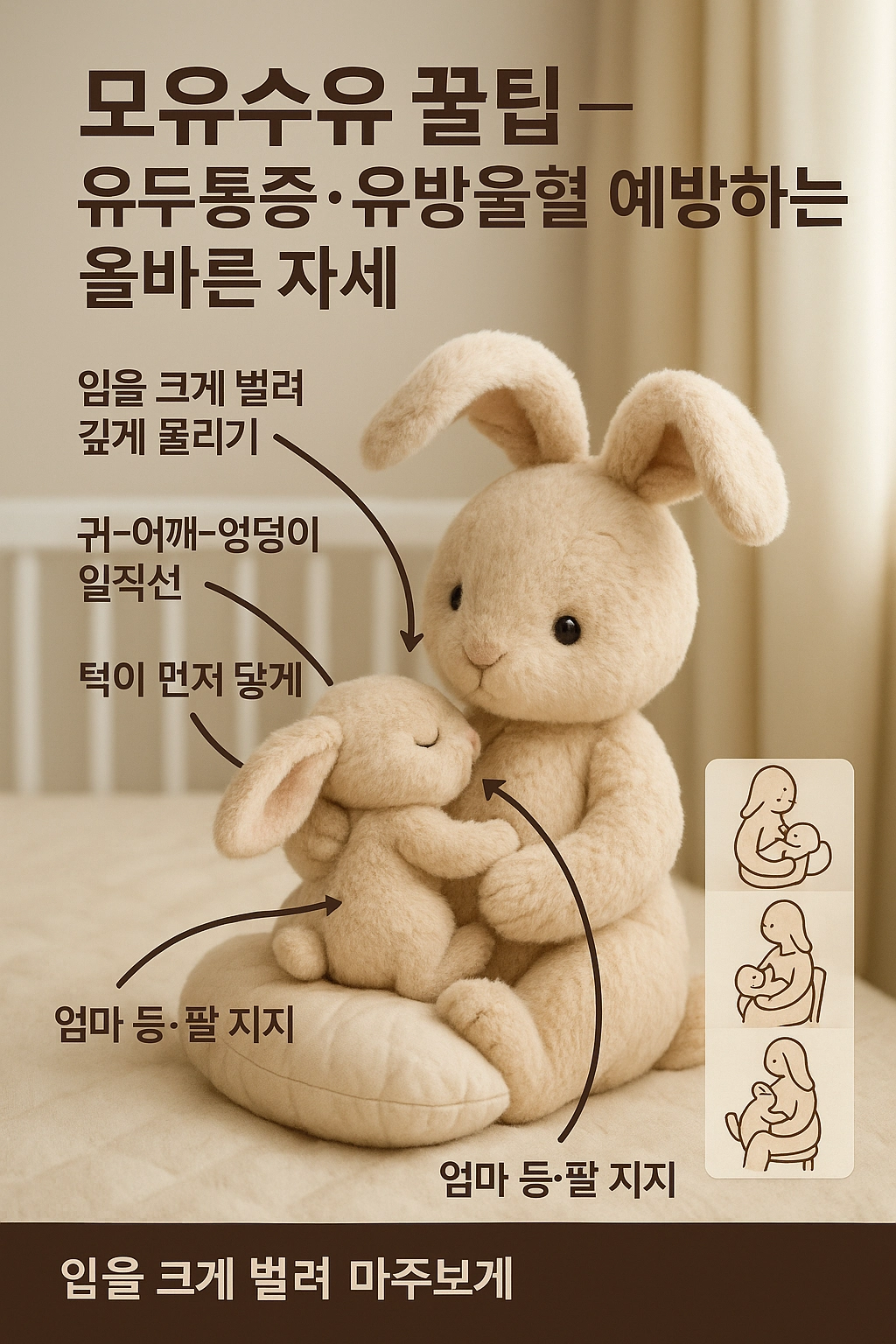 모유수유 꿀팁-유두통증&middot;유방울혈 예방하는 올바른 자세