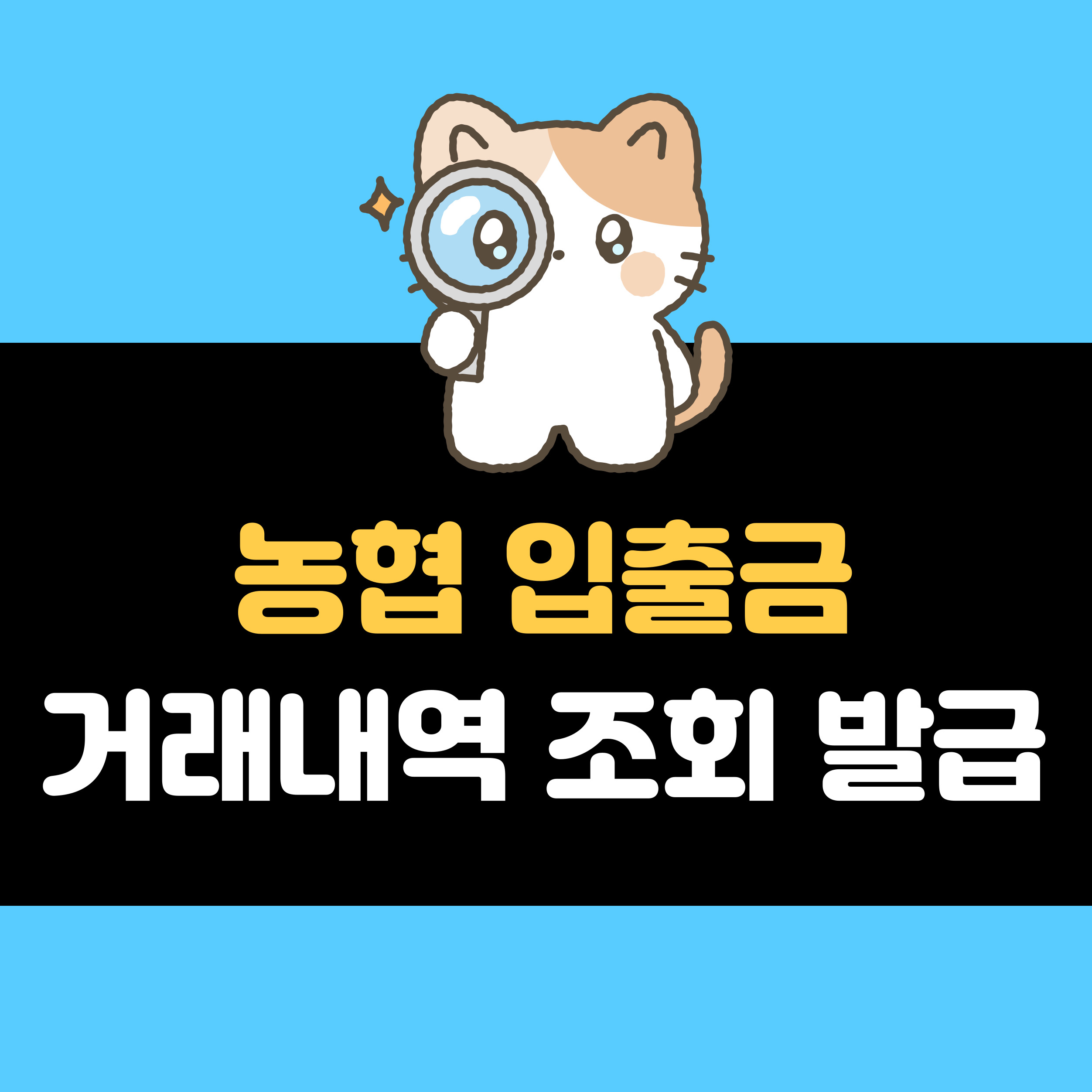 농협 입출금 거래내역 조회 발급