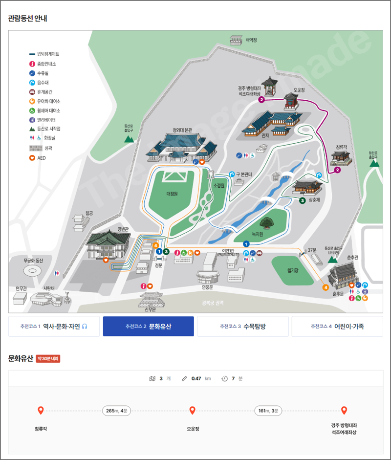 청와대동선안내문화유산