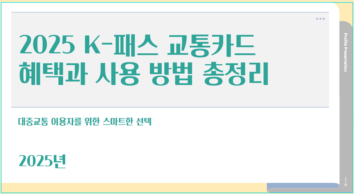 K패스 교통카드란?