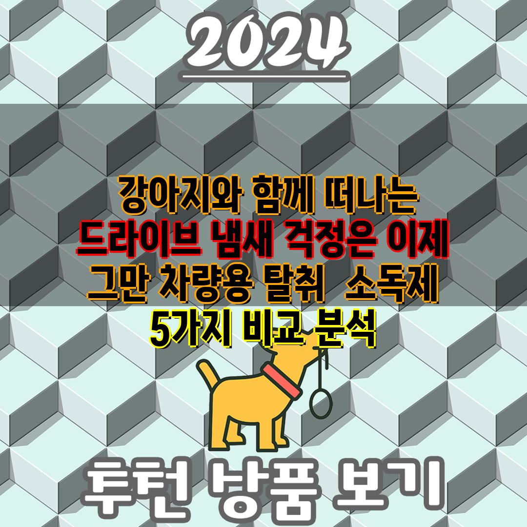 강아지와 함께 떠나는 드라이브 냄새 걱정은 이제 그만
