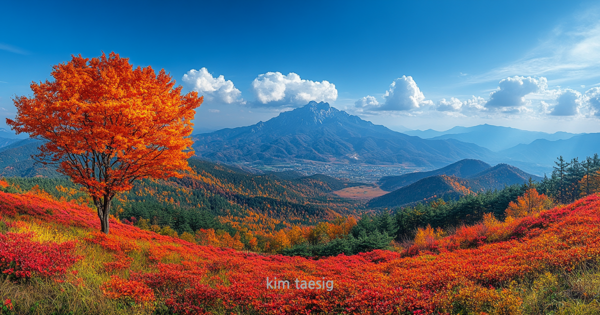 가리왕산의 사계절