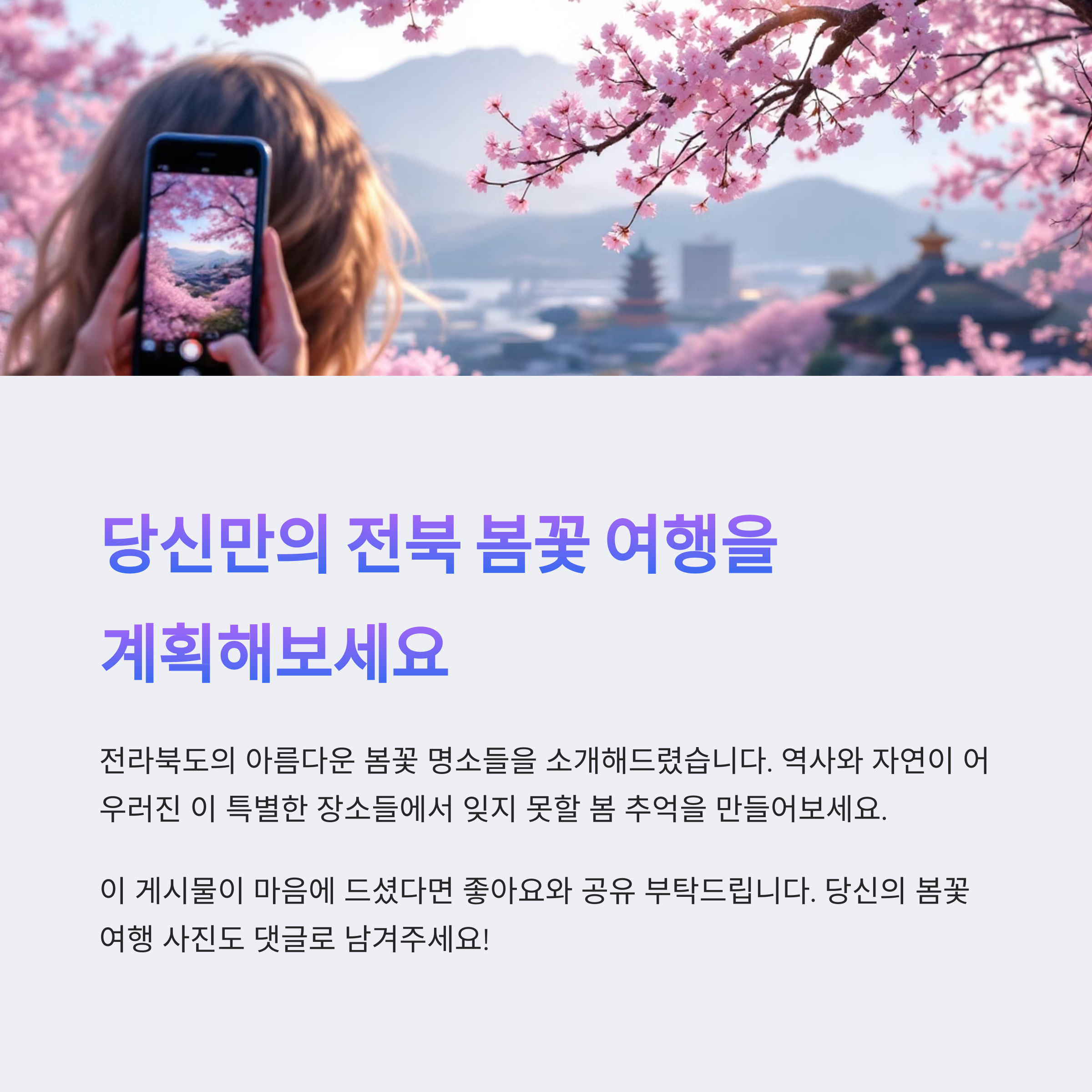 전북 봄꽃구경 명소 5선