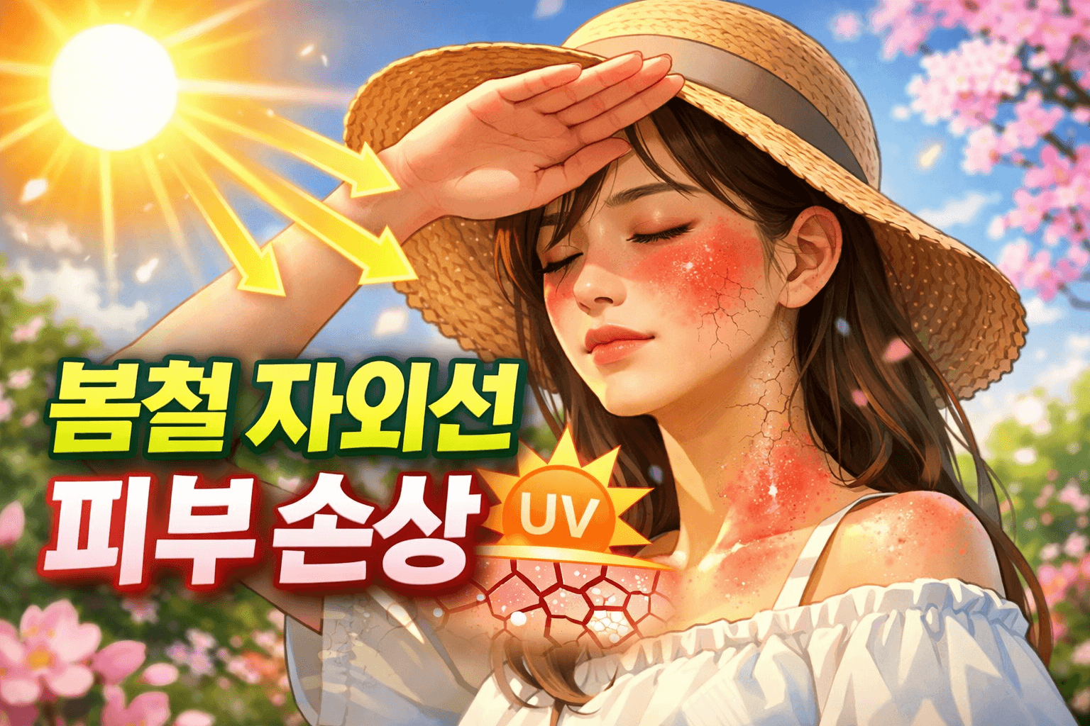 봄철 자외선 피부 손상 왜 더 심할까? 방치하면 생기는 문제와 완벽 차단법