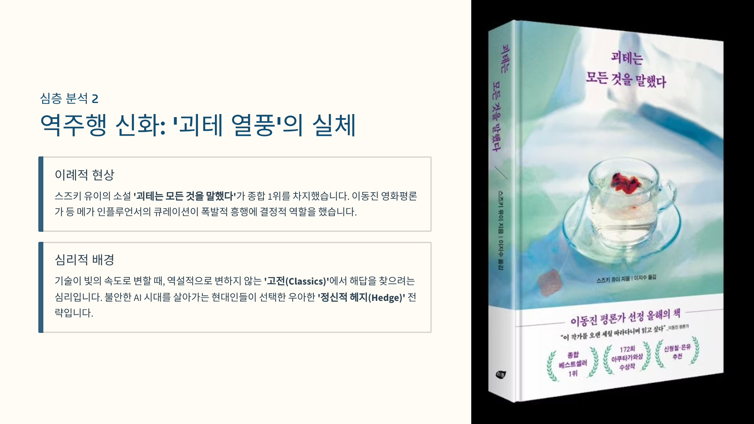 역주행 신화와 고전 부활:
'괴테 열풍'의 실체